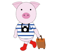 Port town pig Ton Ton sticker #639710