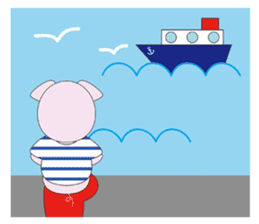 Port town pig Ton Ton sticker #639714