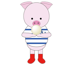 Port town pig Ton Ton sticker #639720