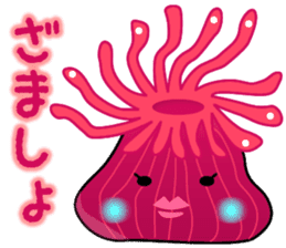 Sea anemone Line stamp sticker #641253