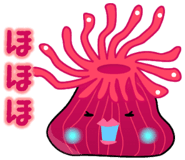 Sea anemone Line stamp sticker #641254