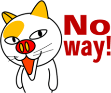 It is a cat .but a pig nose(English Ver) sticker #641547