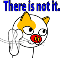 It is a cat .but a pig nose(English Ver) sticker #641548