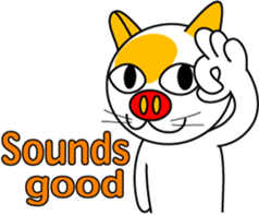 It is a cat .but a pig nose(English Ver) sticker #641550