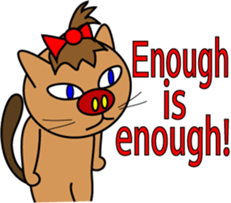 It is a cat .but a pig nose(English Ver) sticker #641554