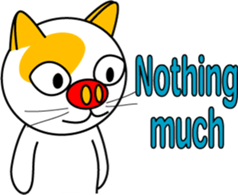 It is a cat .but a pig nose(English Ver) sticker #641557