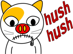 It is a cat .but a pig nose(English Ver) sticker #641558