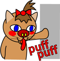 It is a cat .but a pig nose(English Ver) sticker #641563