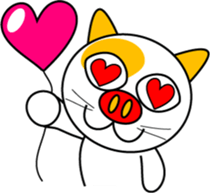 It is a cat .but a pig nose(English Ver) sticker #641564