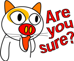 It is a cat .but a pig nose(English Ver) sticker #641565