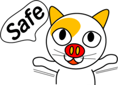 It is a cat .but a pig nose(English Ver) sticker #641566