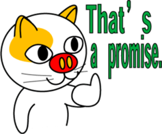 It is a cat .but a pig nose(English Ver) sticker #641569