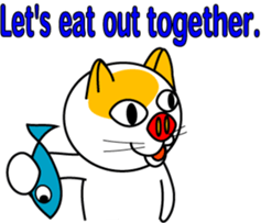 It is a cat .but a pig nose(English Ver) sticker #641570