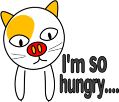 It is a cat .but a pig nose(English Ver) sticker #641572