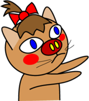 It is a cat .but a pig nose(English Ver) sticker #641575