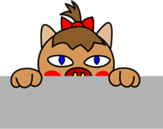 It is a cat .but a pig nose(English Ver) sticker #641576