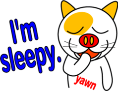 It is a cat .but a pig nose(English Ver) sticker #641577