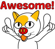 It is a cat .but a pig nose(English Ver) sticker #641578