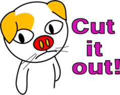 It is a cat .but a pig nose(English Ver) sticker #641580