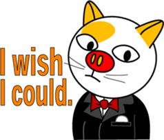 It is a cat .but a pig nose(English Ver) sticker #641582