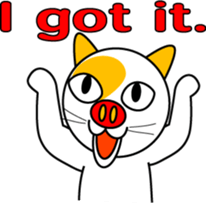 It is a cat .but a pig nose(English Ver) sticker #641584