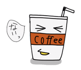 Character of ice coffee cup sticker #642868