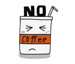 Character of ice coffee cup sticker #642872