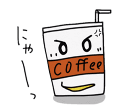 Character of ice coffee cup sticker #642876