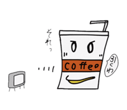Character of ice coffee cup sticker #642880