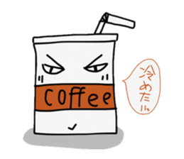 Character of ice coffee cup sticker #642883