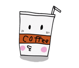 Character of ice coffee cup sticker #642884