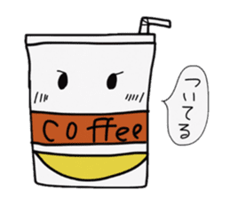 Character of ice coffee cup sticker #642886