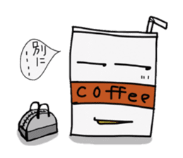 Character of ice coffee cup sticker #642887