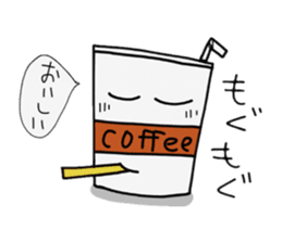 Character of ice coffee cup sticker #642889