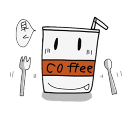 Character of ice coffee cup sticker #642890
