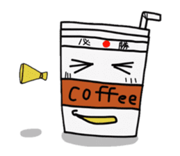 Character of ice coffee cup sticker #642891