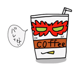 Character of ice coffee cup sticker #642893