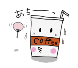 Character of ice coffee cup sticker #642895