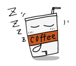 Character of ice coffee cup sticker #642897