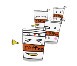 Character of ice coffee cup sticker #642898