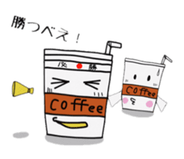 Character of ice coffee cup sticker #642899