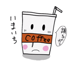 Character of ice coffee cup sticker #642902