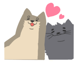 Face of troubled animals -dogs and cats- sticker #644253