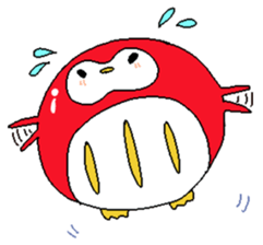 DamaPen of Daruma Penguin sticker #644551