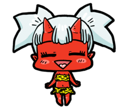 Japanese Red Demon girl sticker #644906