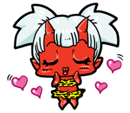 Japanese Red Demon girl sticker #644907