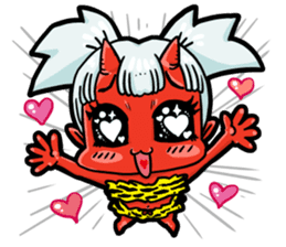 Japanese Red Demon girl sticker #644908