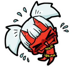 Japanese Red Demon girl sticker #644909