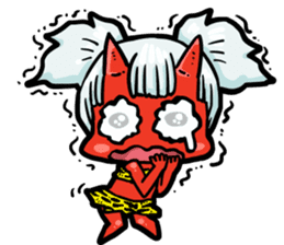 Japanese Red Demon girl sticker #644914