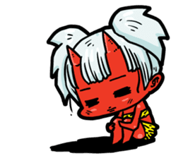 Japanese Red Demon girl sticker #644915